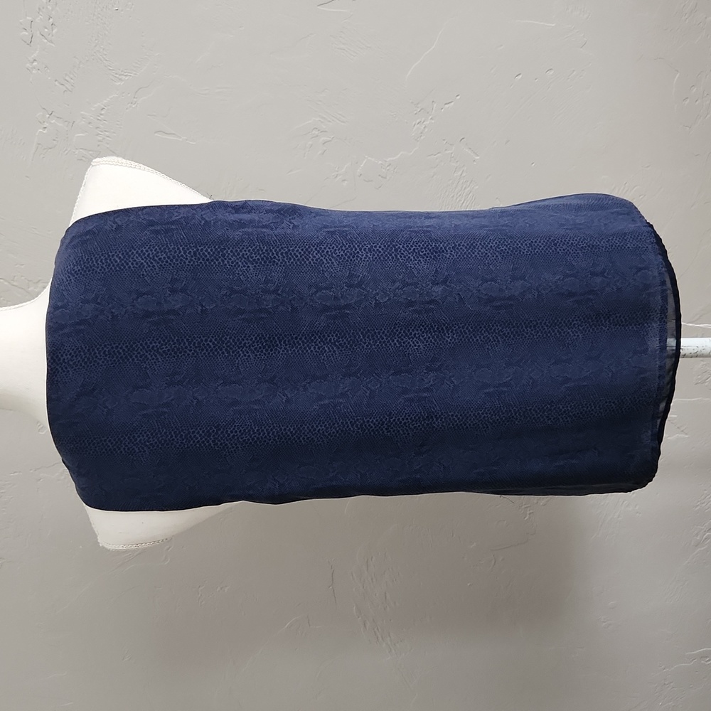 Joie Navy Silk Snakeskin Print Shell S - Picture 8 of 12